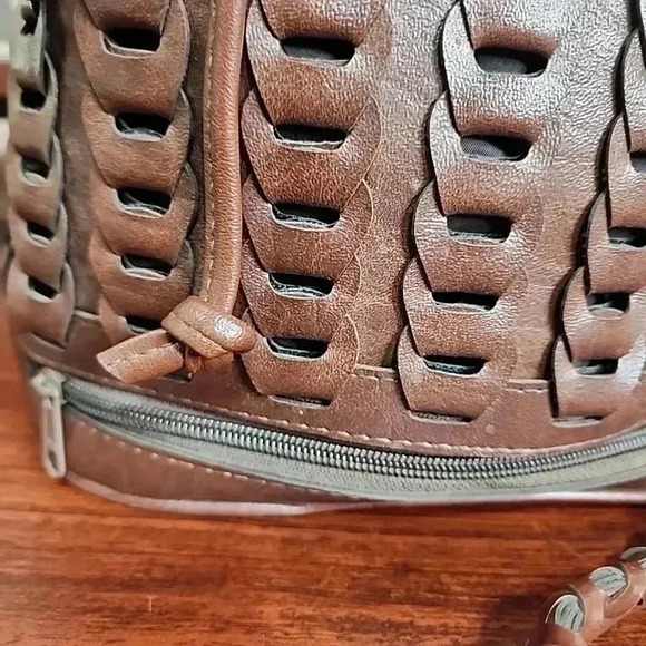 Vintage Faux Leather Chain Woven Boho Hippie Crossbody Bag – Beautiful Purse - Picture 16 of 16